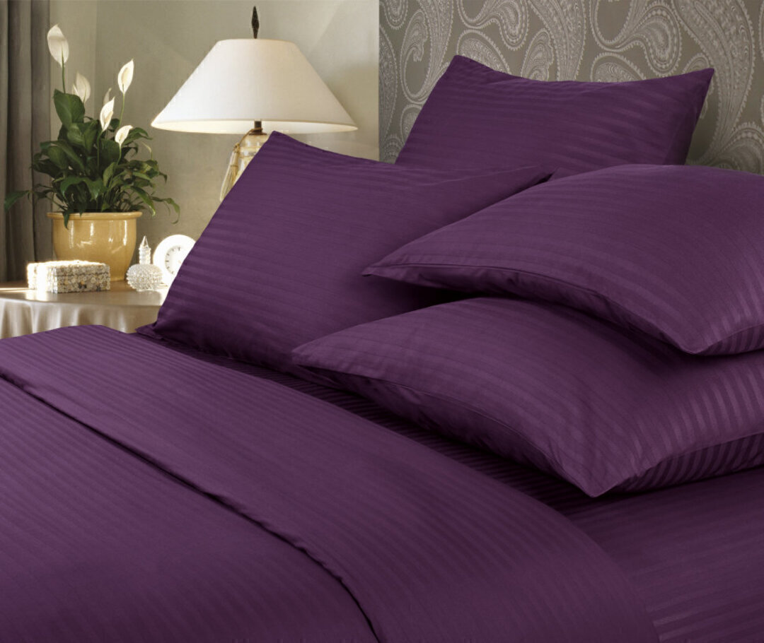КПБ 2сп страйп-сатин (нав 70*70) Verossa Stripe <70012 Violet Скидка>