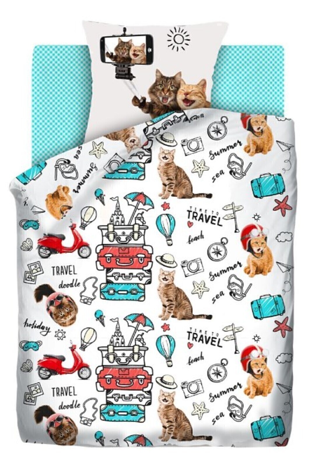 КПБ детский 1,5сп поплин Juno <704647 Funny cats>