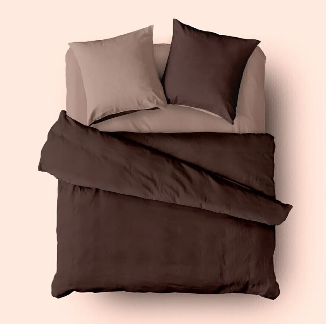КПБ 2сп перкаль Унисон <86402-11/86028-11 Cappuccino  Unicolor>
