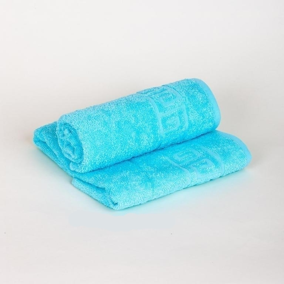 Полотенце махровое 50*70 (коврик) для ног КВ Узбекистан (550гр), ярко-голубой <ярко-голубой>