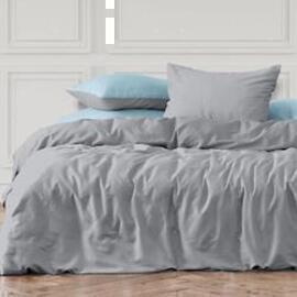 КПБ 2сп перкаль Унисон <86061-13/86018-6 Grigio  Unicolor>