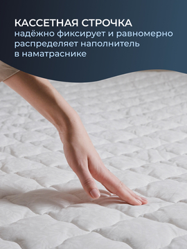 Наматрасник овечья шерсть тк хлопковая Реноме