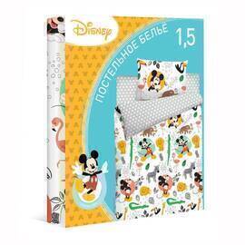 КПБ 1,5сп поплин (наволочка 50*70) Дисней <8568/1+8419/3 Funny Mickey Микки>